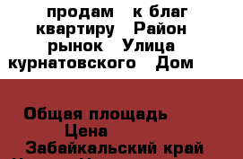 продам 2-к благ.квартиру › Район ­ рынок › Улица ­ курнатовского › Дом ­ 35 › Общая площадь ­ 44 › Цена ­ 2 300 - Забайкальский край, Чита г. Недвижимость » Квартиры продажа   . Забайкальский край